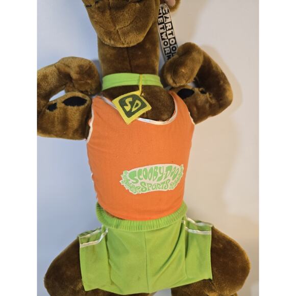 Scooby Doo Sports Dog Cartoon Network 1998 Stuffed Toy Flexing Muscles - Picture 3 of 12